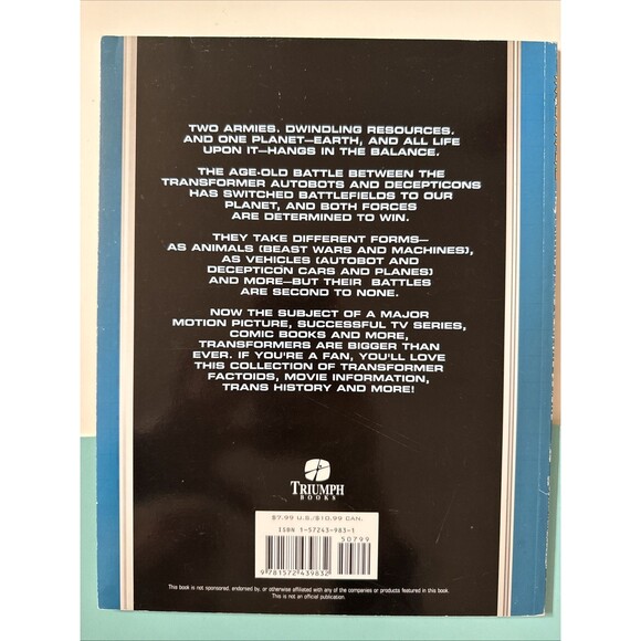 Transformers : The Fantasy, the Fun, the Future by Erin Brereton 2007, Trade PB - Picture 2 of 2